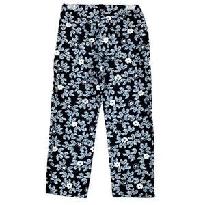 Ankle Pants Ann Taylor Front Side Zipper Cotton Blue Floral Print Women's Size 4
